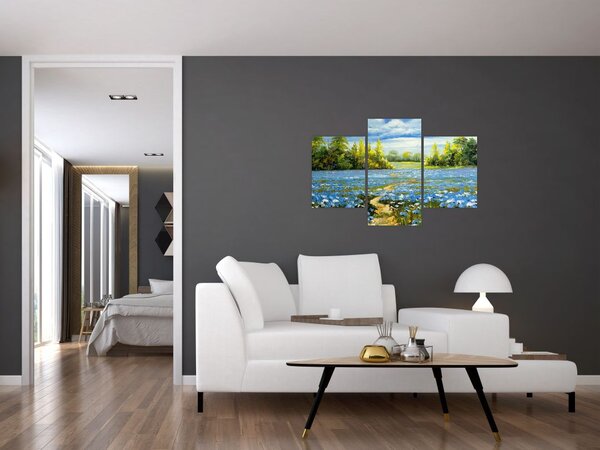 Slika - Pot na polju, oljna slika (90x60 cm)