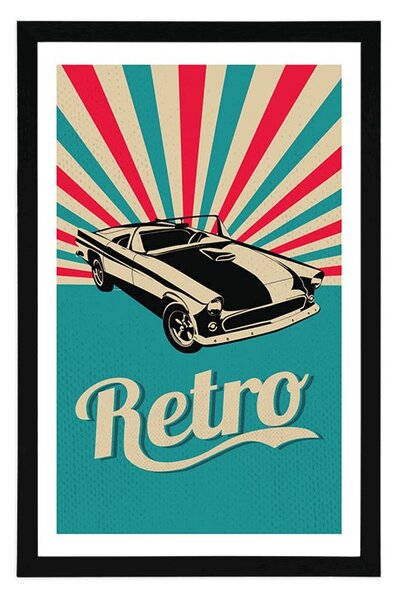 Plakat s paspartuom u retro stilu