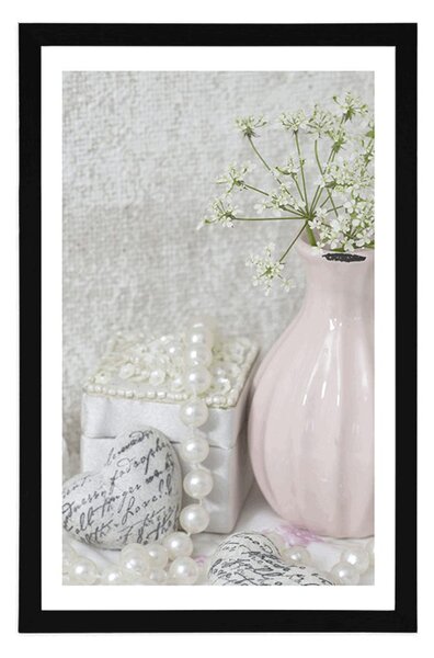 Plakat s paspartuom luksuzna Shabby Chic mrtva priroda