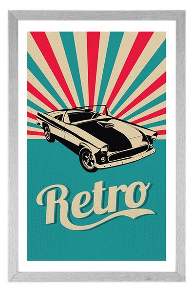 Plakat s paspartuom u retro stilu