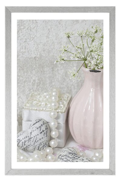 Plakat s paspartuom luksuzna Shabby Chic mrtva priroda