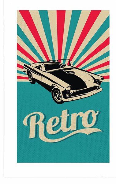 Plakat s paspartuom u retro stilu