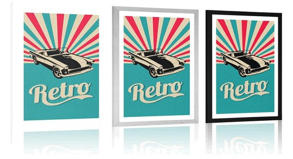 Plakat s paspartuom u retro stilu