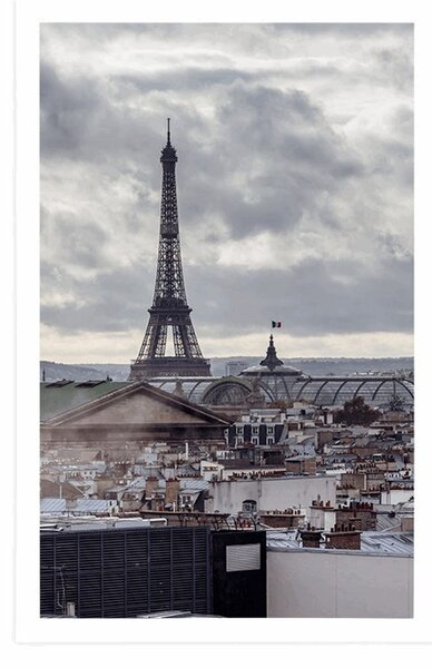 Plakat pogled na Pariz iz jednostavne ulice