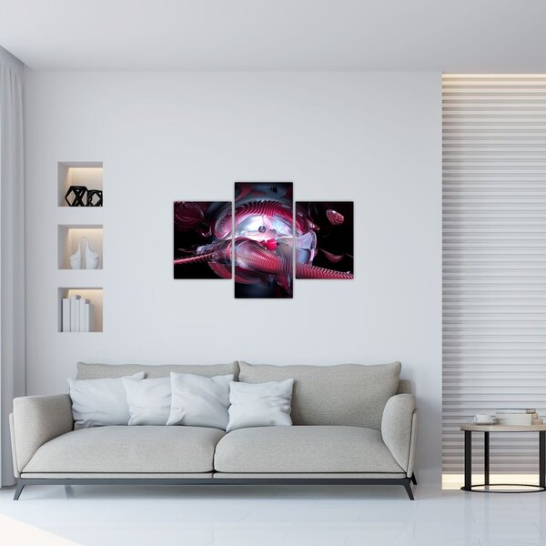 Slika - Abstrakcija, vesoljski črvi (90x60 cm)