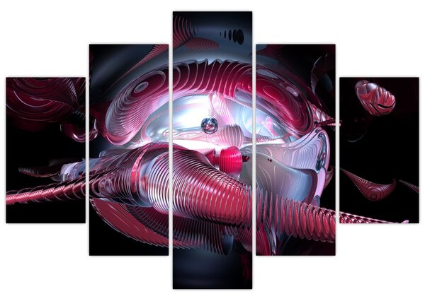 Slika - Abstrakcija, vesoljski črvi (150x105 cm)