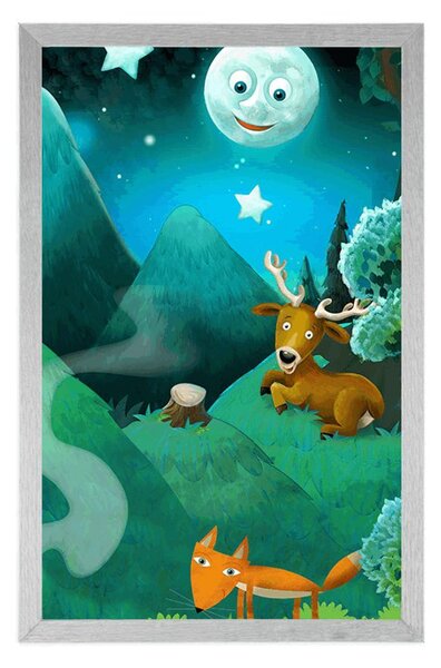 Plakat magična bajkovita šuma