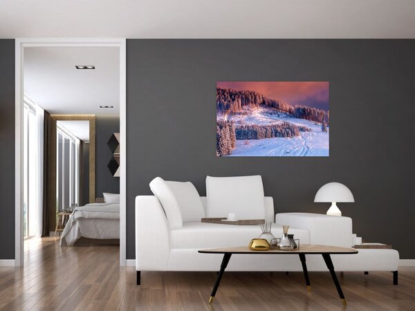 Slika zimske pokrajine (90x60 cm)