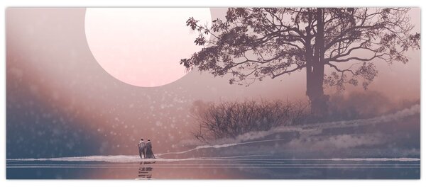 Slika - Zaljubljeni par (120x50 cm)