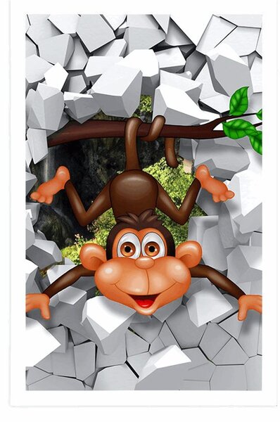 Plakat veseli majmunčić
