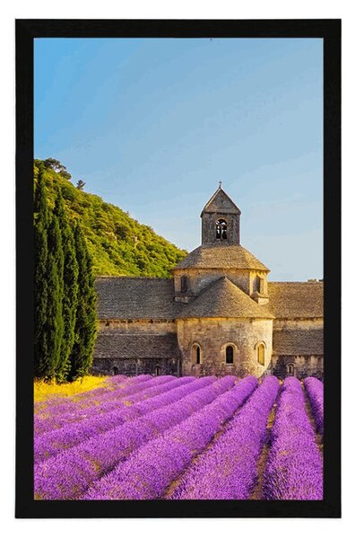 Plakat Provansa s poljima lavande