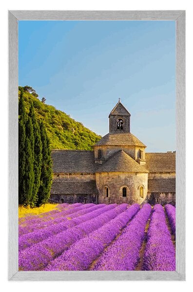 Plakat Provansa s poljima lavande