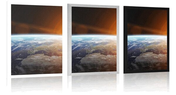Plakat pogled na planet iz svemira