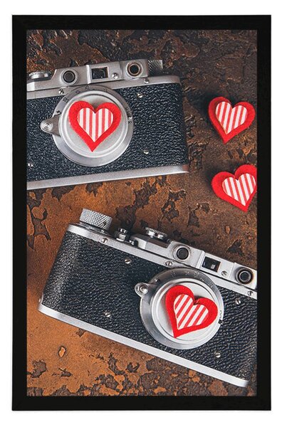 Plakat dva retro fotoaparata