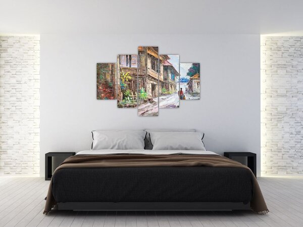 Slika filipinske vasi, Azija (150x105 cm)