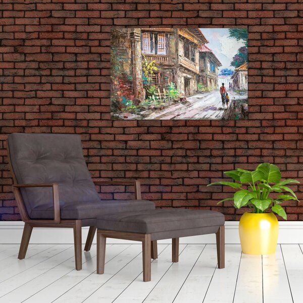 Slika filipinske vasi, Azija (90x60 cm)