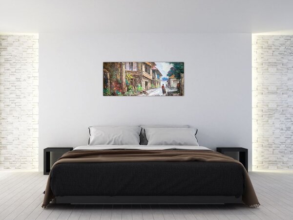 Slika filipinske vasi, Azija (120x50 cm)