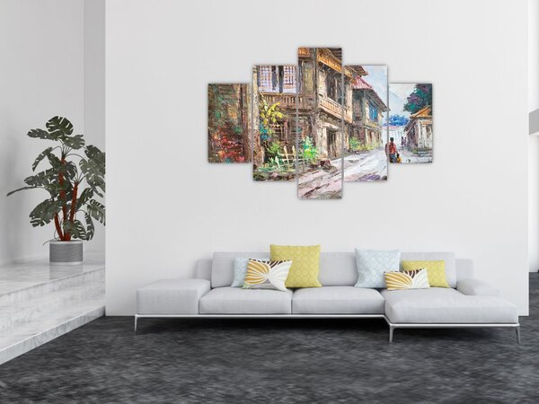 Slika filipinske vasi, Azija (150x105 cm)