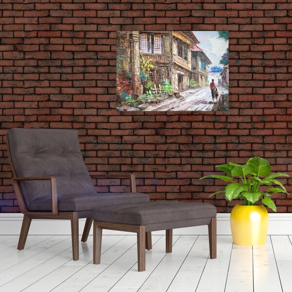 Slika filipinske vasi, Azija (70x50 cm)