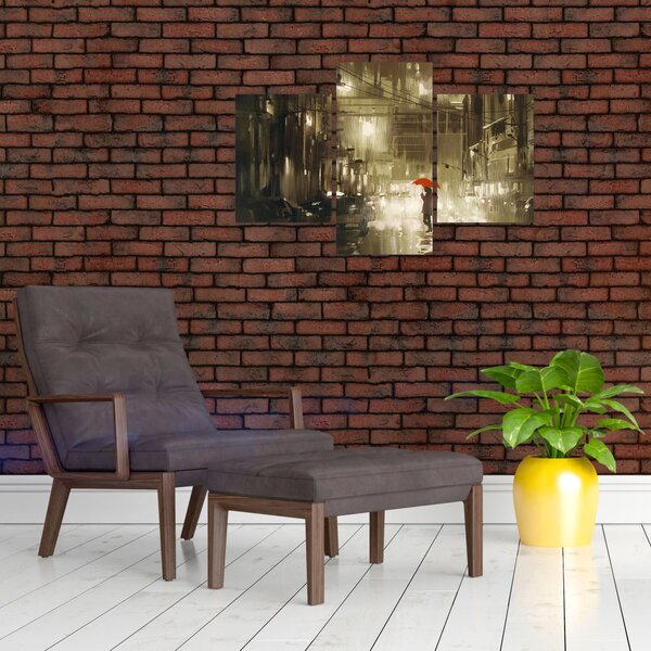 Slika - Ženska v deževni noči (90x60 cm)