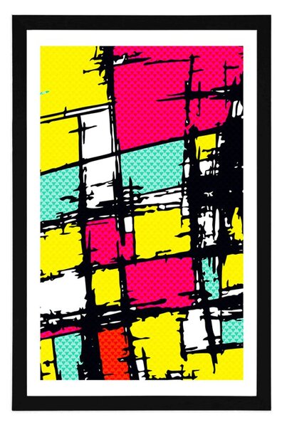 Plakat s paspartuom stilski pop-art