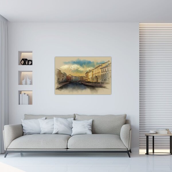 Slika - reka Moyka, Sankt Peterburg, Rusija (90x60 cm)