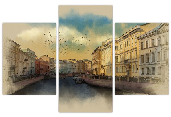 Slika - reka Moyka, Sankt Peterburg, Rusija (90x60 cm)