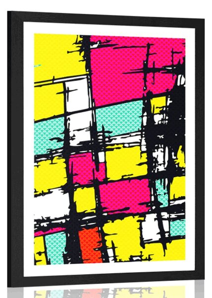 Plakat s paspartuom stilski pop-art