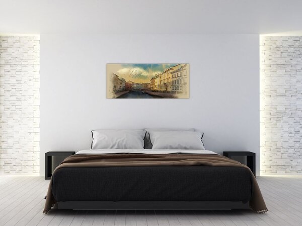 Slika - reka Moyka, Sankt Peterburg, Rusija (120x50 cm)