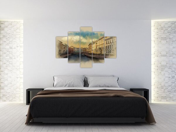 Slika - reka Moyka, Sankt Peterburg, Rusija (150x105 cm)