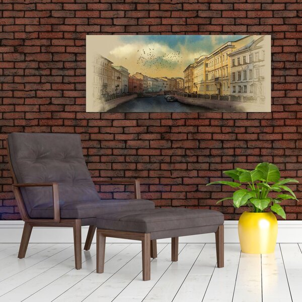 Slika - reka Moyka, Sankt Peterburg, Rusija (120x50 cm)