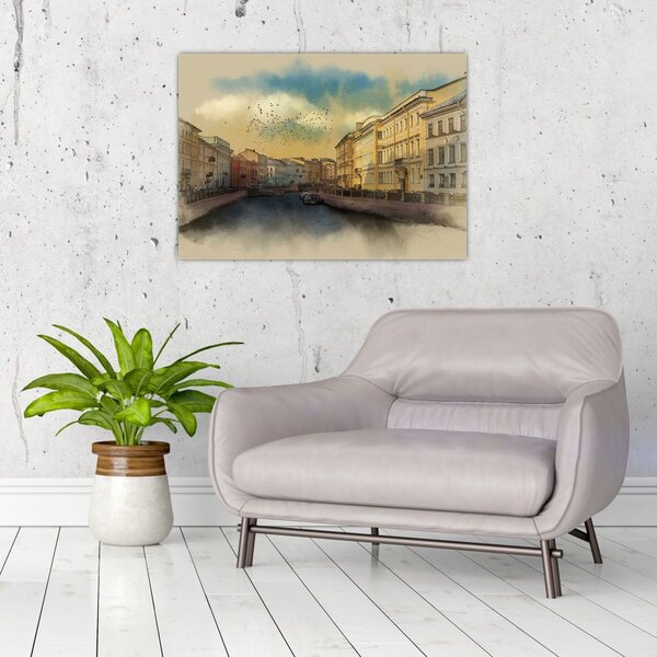 Slika - reka Moyka, Sankt Peterburg, Rusija (70x50 cm)