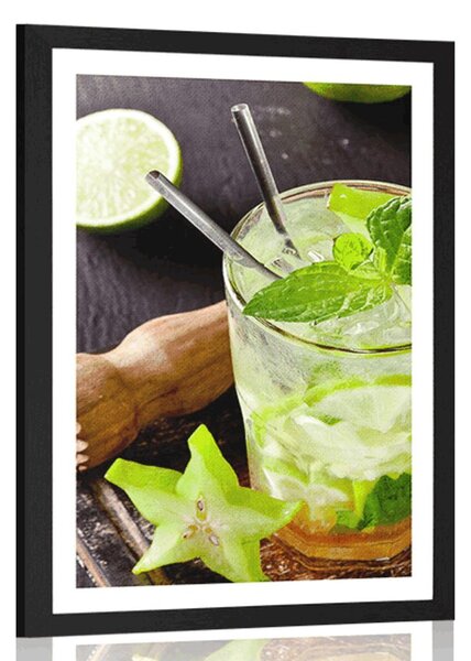 Plakat s paspartuom ukusni Mojito