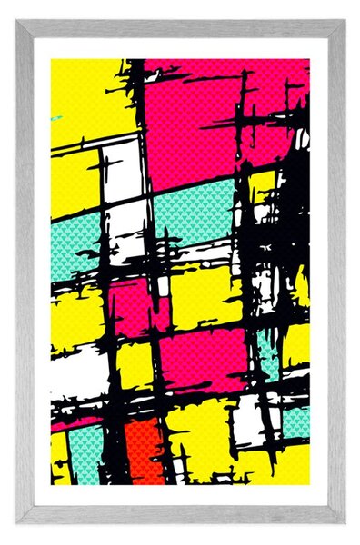 Plakat s paspartuom stilski pop-art
