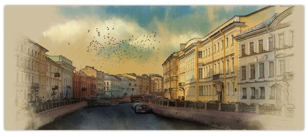 Slika - reka Moyka, Sankt Peterburg, Rusija (120x50 cm)