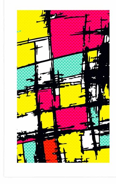 Plakat s paspartuom stilski pop-art
