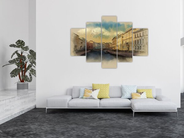 Slika - reka Moyka, Sankt Peterburg, Rusija (150x105 cm)