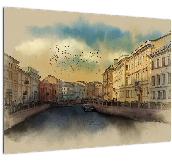 Slika - reka Moyka, Sankt Peterburg, Rusija (70x50 cm)