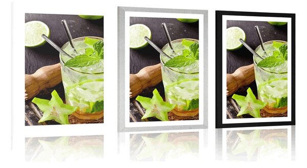 Plakat s paspartuom ukusni Mojito
