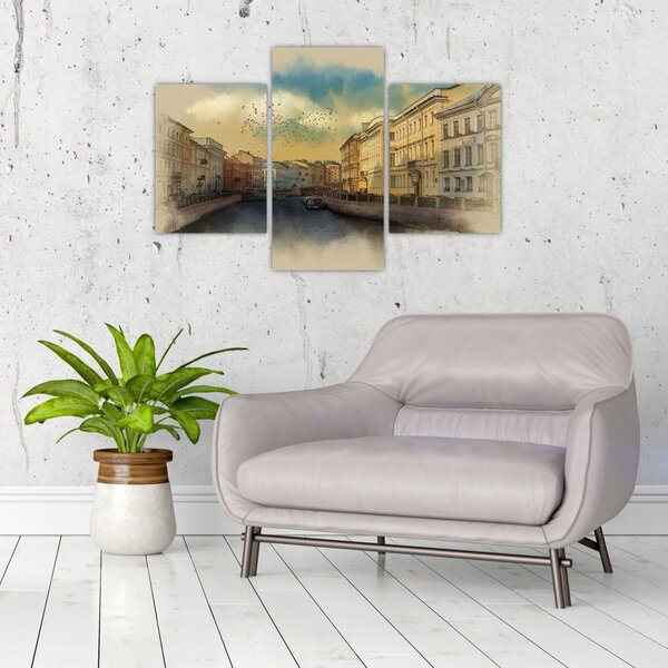 Slika - reka Moyka, Sankt Peterburg, Rusija (90x60 cm)