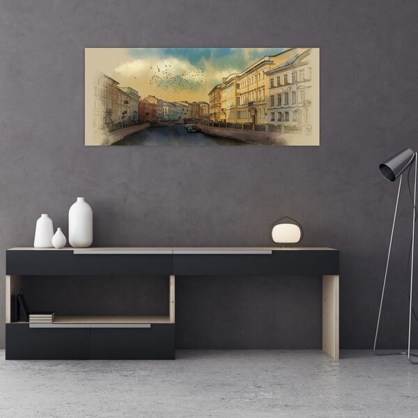 Slika - reka Moyka, Sankt Peterburg, Rusija (120x50 cm)