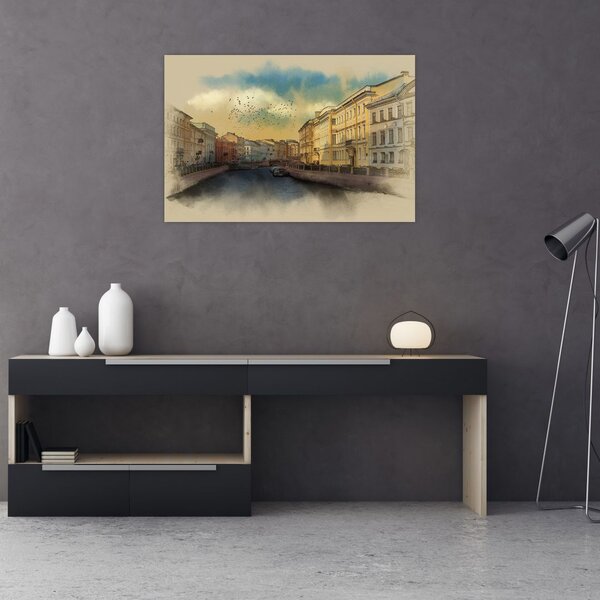 Slika - reka Moyka, Sankt Peterburg, Rusija (90x60 cm)