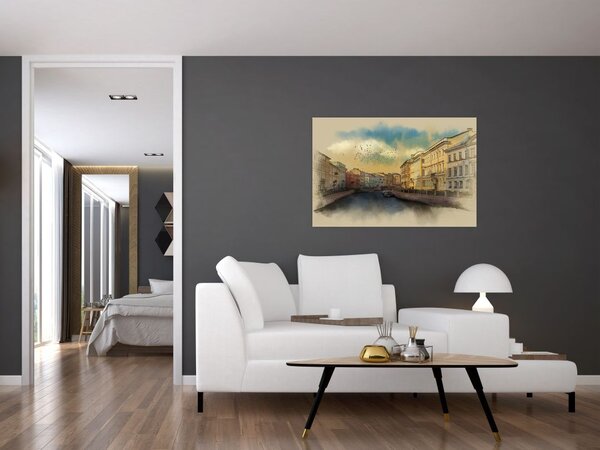 Slika - reka Moyka, Sankt Peterburg, Rusija (90x60 cm)