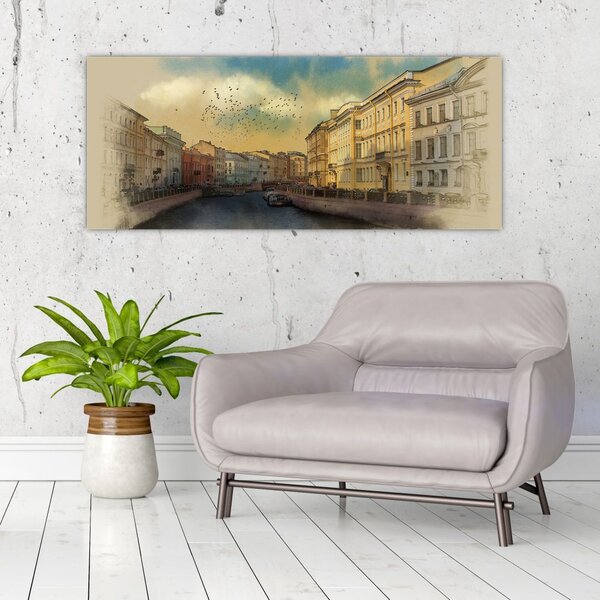 Slika - reka Moyka, Sankt Peterburg, Rusija (120x50 cm)