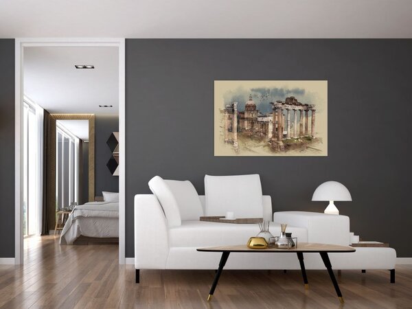 Slika - Rimski forum, Rim, Italija (90x60 cm)
