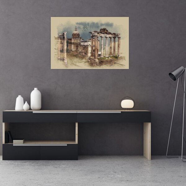 Slika - Rimski forum, Rim, Italija (90x60 cm)