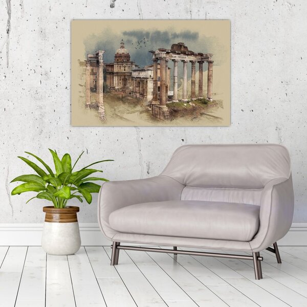 Slika - Rimski forum, Rim, Italija (90x60 cm)