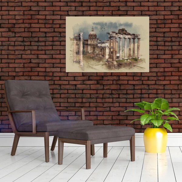 Slika - Rimski forum, Rim, Italija (90x60 cm)