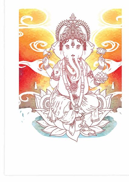 Plakat s paspartuom hinduistički Ganeša