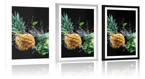 Plakat s paspartuom organsko voće i povrće